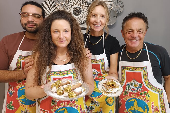 Market Tour with Cooking Class and Lunch with Negropolis View - Desserts and street-food Sicilian favorites: cannoli, almond biscuits, arancino