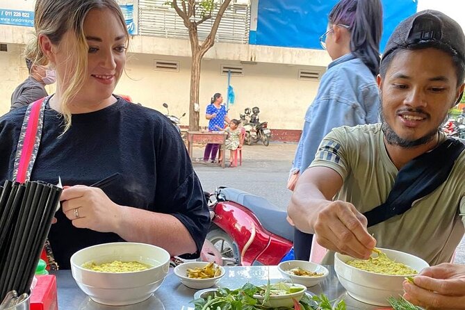 Siem Reap Authentic Breakfast and Market Tour - Stop 1: Yey Tep Shrine and the handmade noodle plate