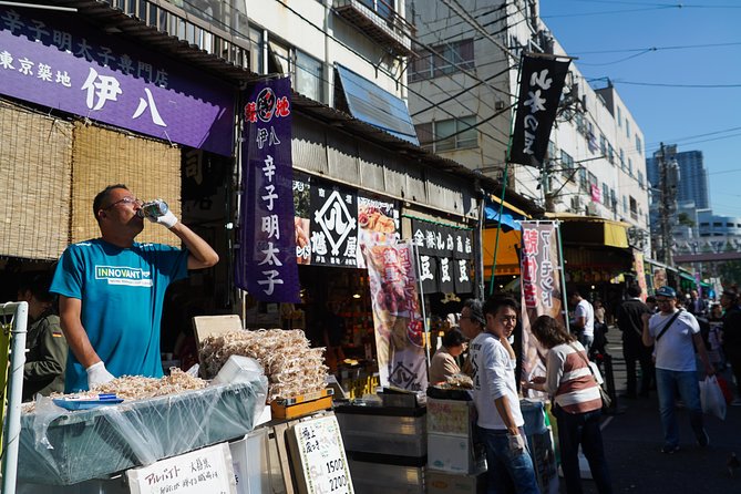 Tsukiji Fish Market Small-Group Food Walking Tour - Jogai Market for more bites, plus that Tokyo view moment